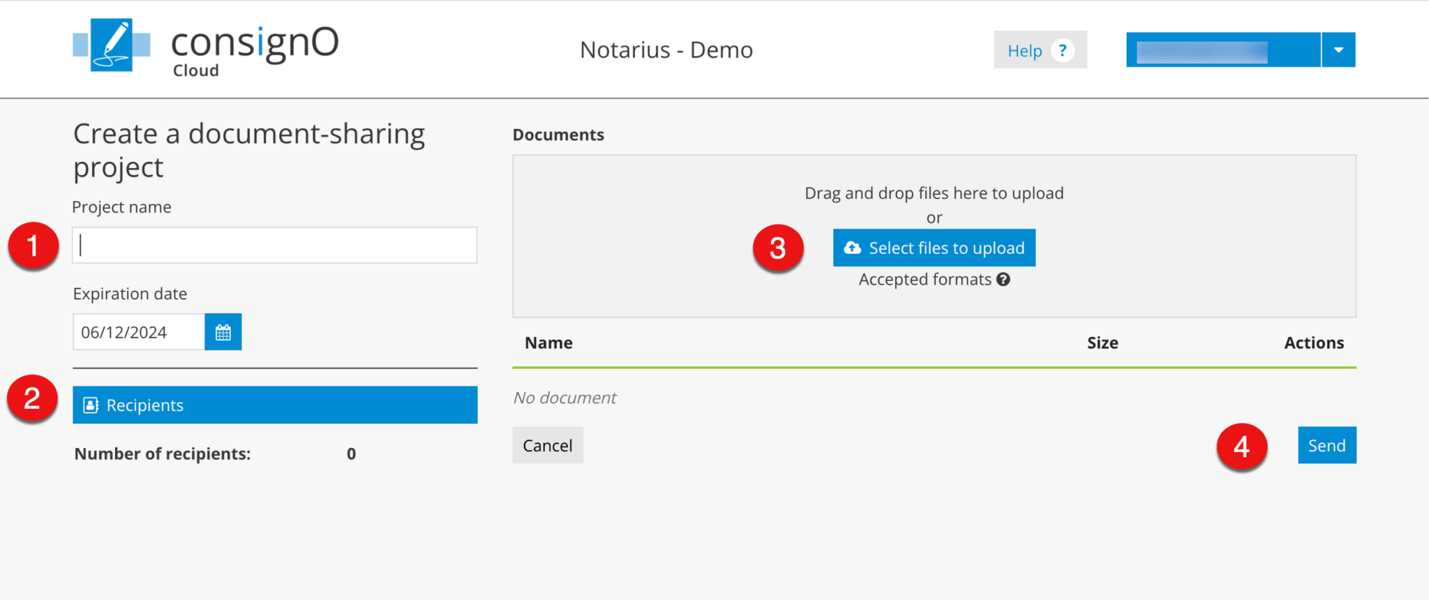 Create Shared Doc Documents sharing – ConsignO Cloud